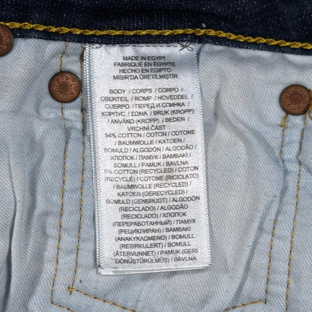 Polo Ralph Lauren Hampton Straight Jeans Mens 30x31 Blue Denim Dark Wash Classic